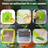 22 in 1 Vegetable Chopper with Stainless Steel Blade Adjustable Slicer And Cutter with Drain Rack Storage Container Kitchen Tool 4