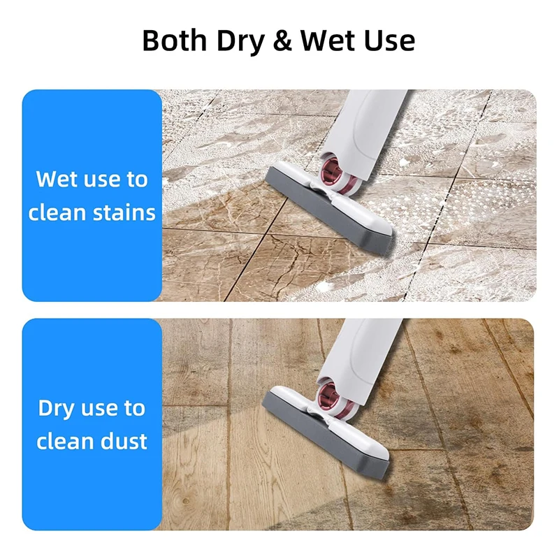 Cleaning Mop Portable Mini Self Squeeze Cleaning Mop Wet and Dry Use Sponge Mop for Bathroom Kitchen Desktop Glass Living Room Car