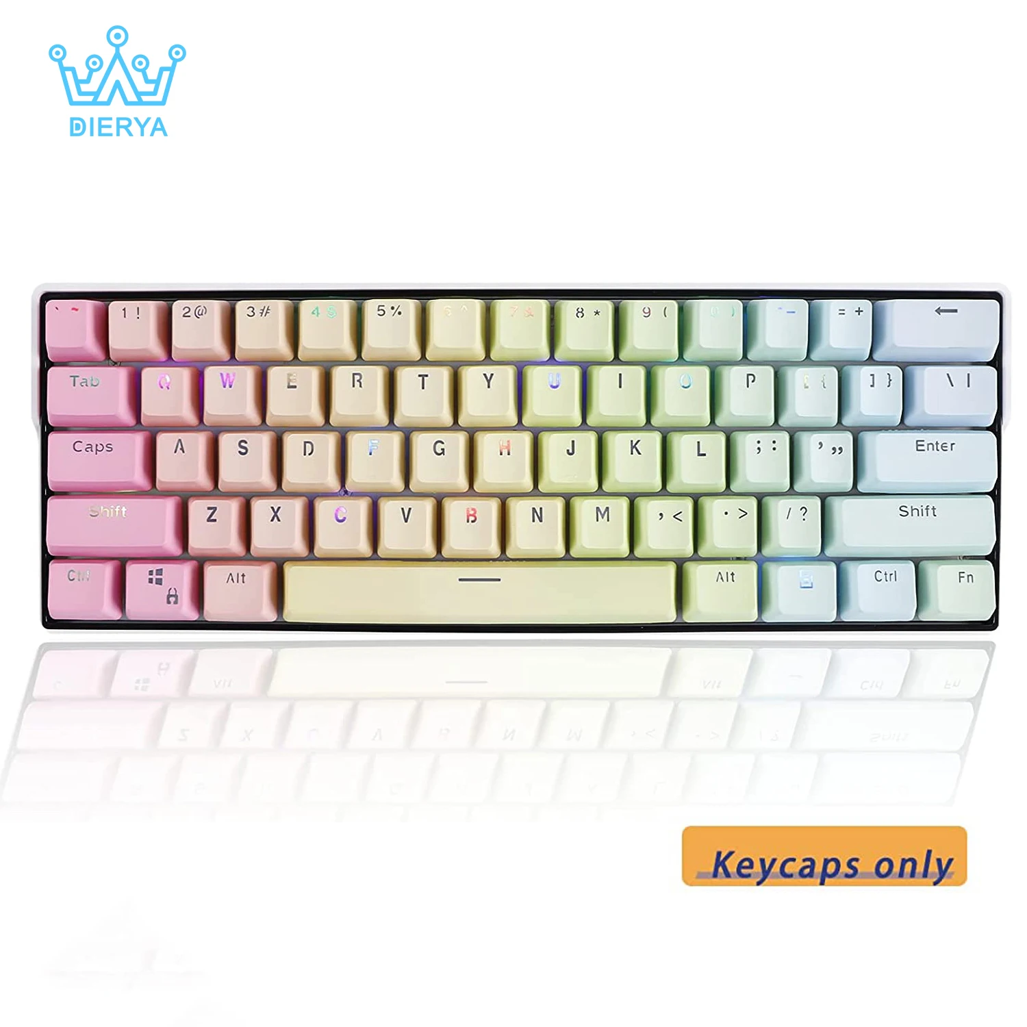 DIERYA-Clavier mécanique à double injection, capuchons continent, rouge,  bleu, interrupteur nickel é, RVB, 108, 87/68 prédire, PBT, touches pour PC,  tablette - AliExpress