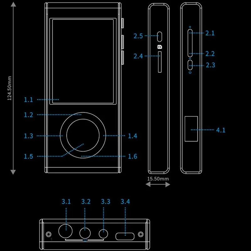 2023 AUNE M1P HIFI MP3 Player High-Quality 32Bit 768kHz Balanced FPGA Clock High Resolution Bluetooth DAC/amp Combo DSD512 images - 6