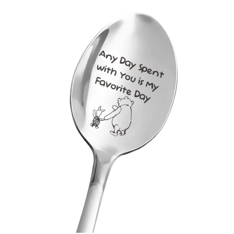 Valentines Day Gift Stainless Steel Milk Coffee Spoons Love Letter Wedding Souvenirs Anniversary Gift for Girlfriend Boyfriend stainless steel spoon stainless steel spoon set stainless steel fork spoon set