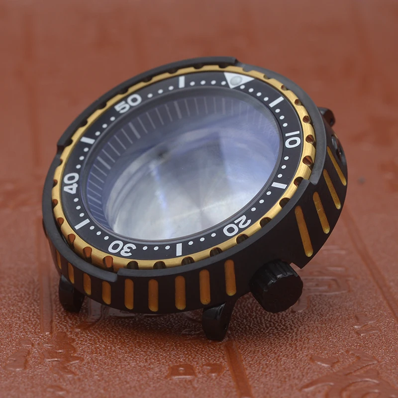 Mod 38Mm Nero 316L Acciaio Inossidabile Seiko Tonno Monster Cassa Dell'Orologio In Scatola Per Nh35 Nh36 7 S26 Cassa Dell'Orologio Del Movimento Dell'