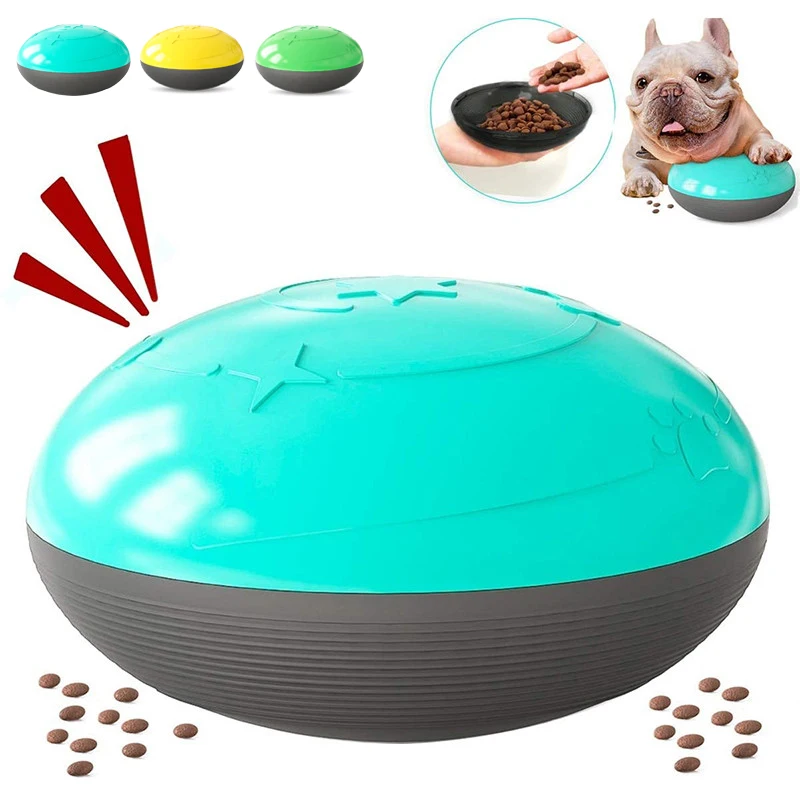 

Squeaky Food Dispensing Dog Toys Interactive Pet Slow Feeding IQ Durable Pet Food Leaking Ball Puppy Puzzle IQ Treat Bowl