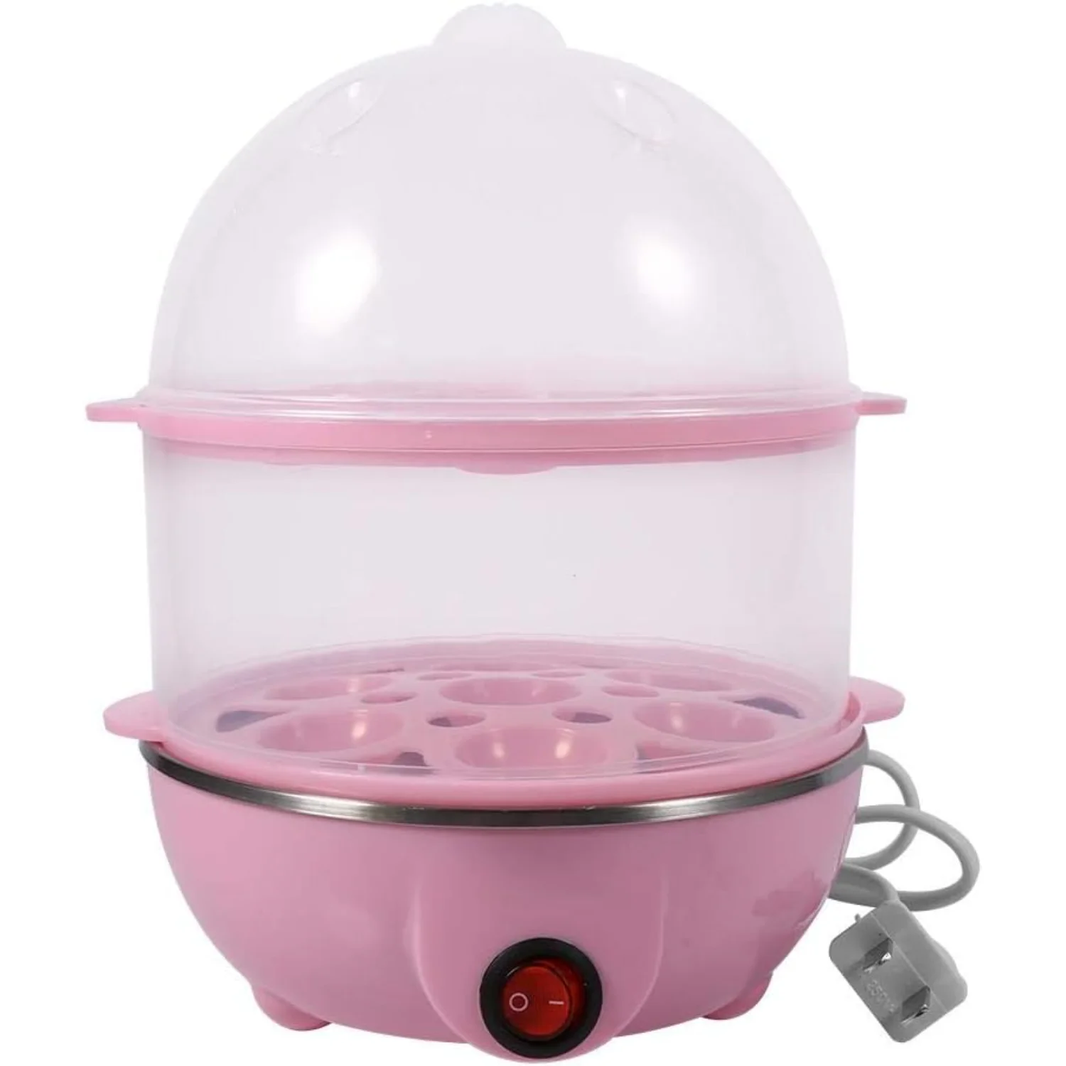 Egg Cooker,Multi-functional Double-Layer Egg-Maker & Poacher,Quickly Makes 14 Eggs,for Hard Boiled Eggs, Poached Eggs, Omelets,