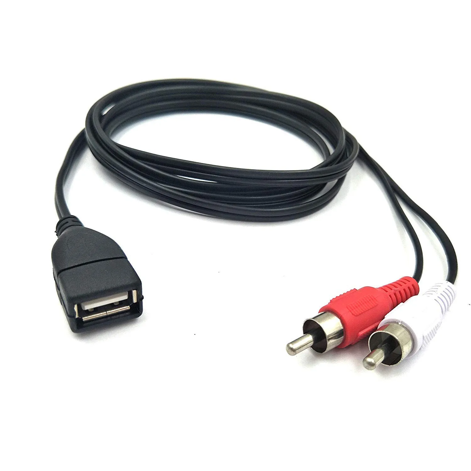 Câble Adaptateur USB Femelle Vers 2 RCA Mâle - 30cm Ou 150cm - Pour HDTV, Home Cinéma, Voiture - Plug & Play