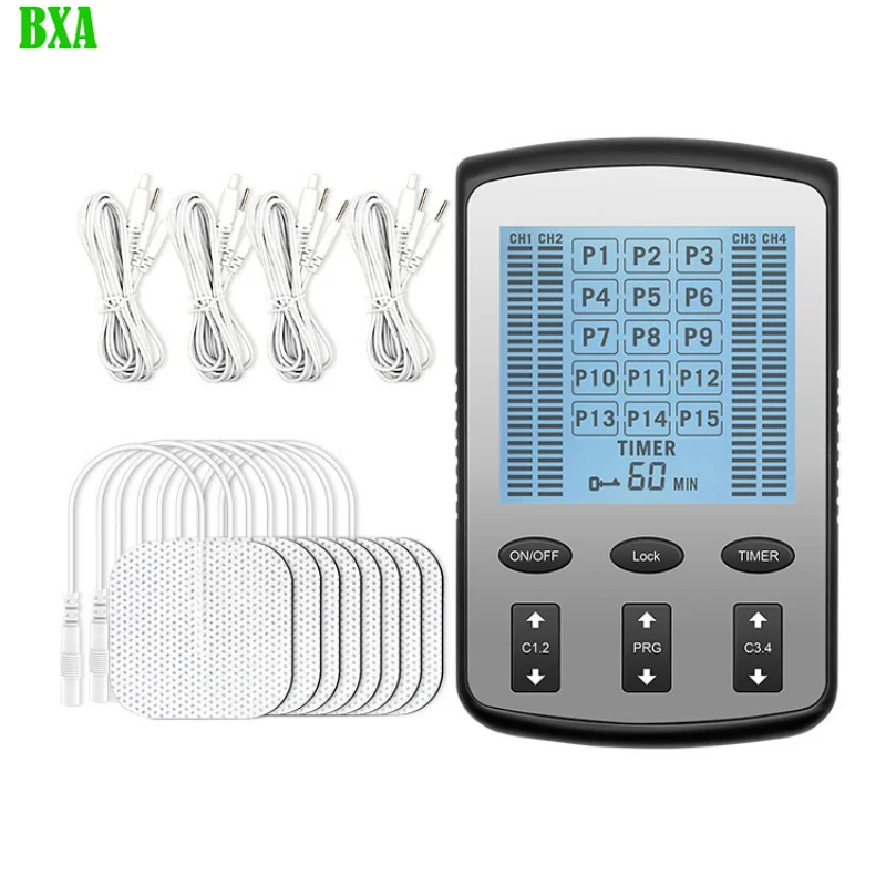 Electric TENS Muscle Stimulator EMS Acupuncture Body Massage Digital Therapy Slimming Machine Electrostimulator Herald Massage 10 20 50pcs replacement electrode pads for slimming body massager tens acupuncture therapy machine massager healthy pad patch