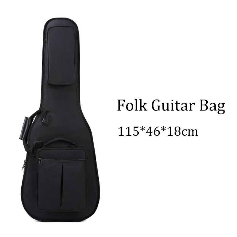 Electric Bass Waterproof Bags Shockproof 16mm Thicken Folk Acoustic Electric Guitar Backpacks guitar bag
