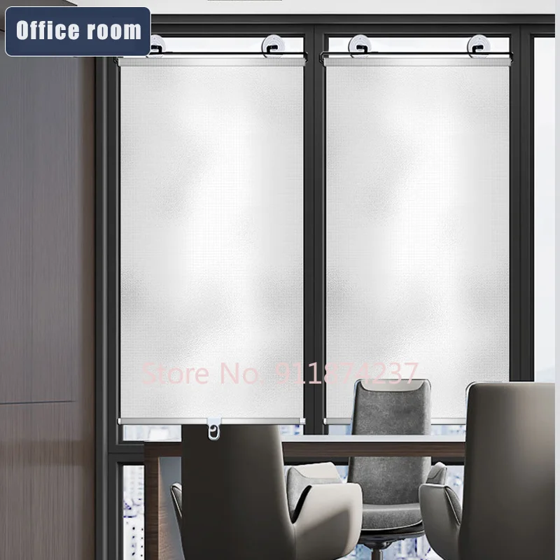 Roller Blinds Home Roller Blinds Blackout Curtain and Thermal Insulation Roller Blinds Without Drilling Curtains for Bedroom Kitchen Office