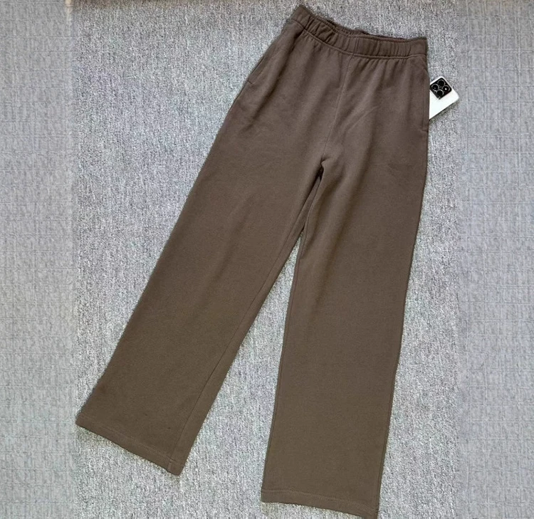 Frühlingsneuheit: Minimalistische, lässige Sport-Hose für Damen und Herren, Baumwolle, gerade geschnitten, Jogginghose – Detail 6