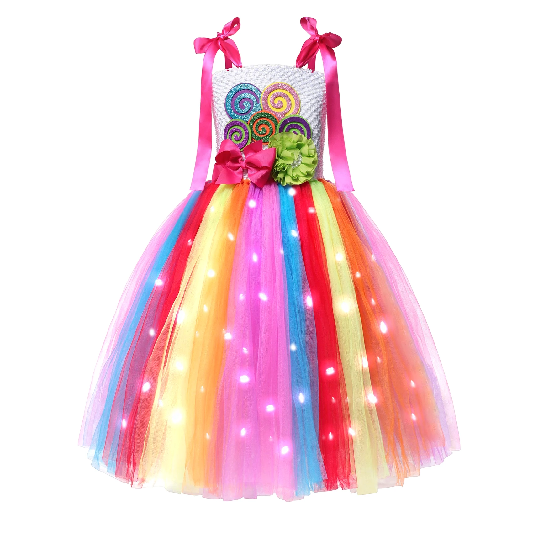thumbnail image 1 of Vestido de princesa con luz LED de Disney para niña, Elsa, Anna, Aurora, ropa de fiesta de cumpleaños para niño, disfraz de Cenicienta y Frozen, 1 of 5