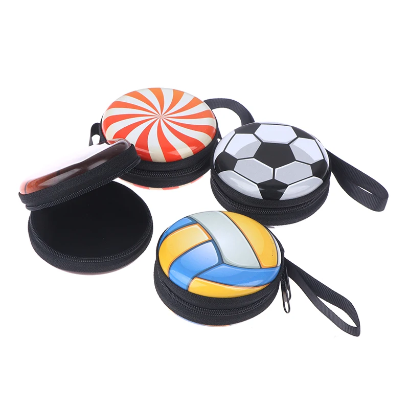 1PCS Cartoon Ball Pattern Coin Purse For Kid Boys Girls Small Gift Fashion Change Purses Mini Wallets Zipper Storage Box