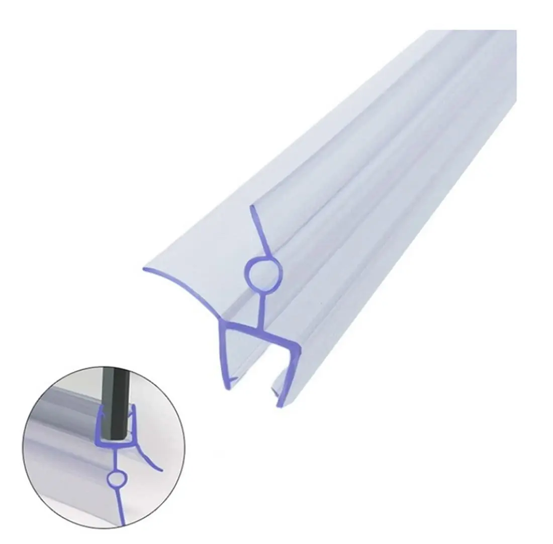 Frameless Shower Door Bottom Seal Strip Substituição Weatherstrip Defletor de Água Vidro mm mm 10 mm 50cm Pcs