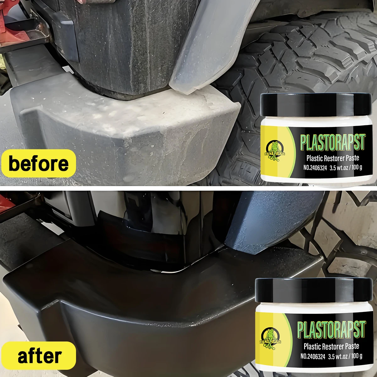 Car Plastic Restorer Paste Back To Black Gloss Car Cleaning Products Plastic Restore Auto Polish Repair Coating Renovator RG324 3