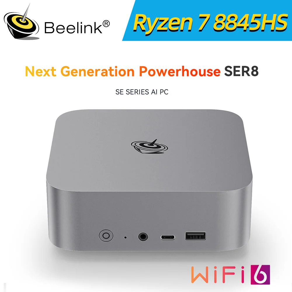 Beelink Mini PC SER8 Powerful AI PC AMD Ryzen 7 8845HS 32GB