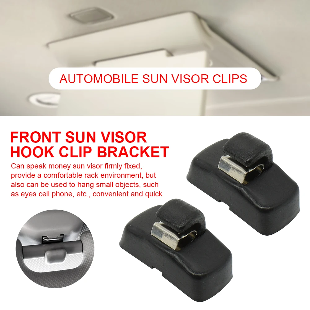 2x Sun Visor Clips For VW Jetta Beetle Golf Passat Skoda Seat