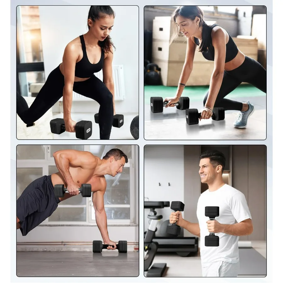 10LB Each Adjustable Dumbbell Set Free Weights Dumbbells Set for Women Men Hand Weights Sets Adjust Dumbbell Weight Sets for Hom