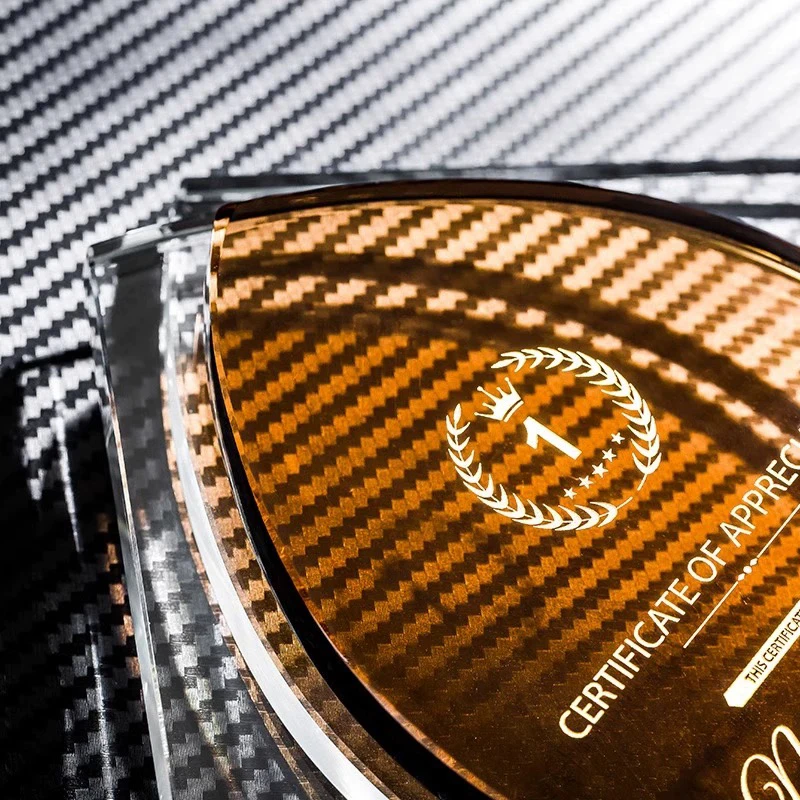 Customized Color Printing Crystal Trophy Creativity Send Friends Award School Graduation Company Annual Meeting Competition, 1Pc