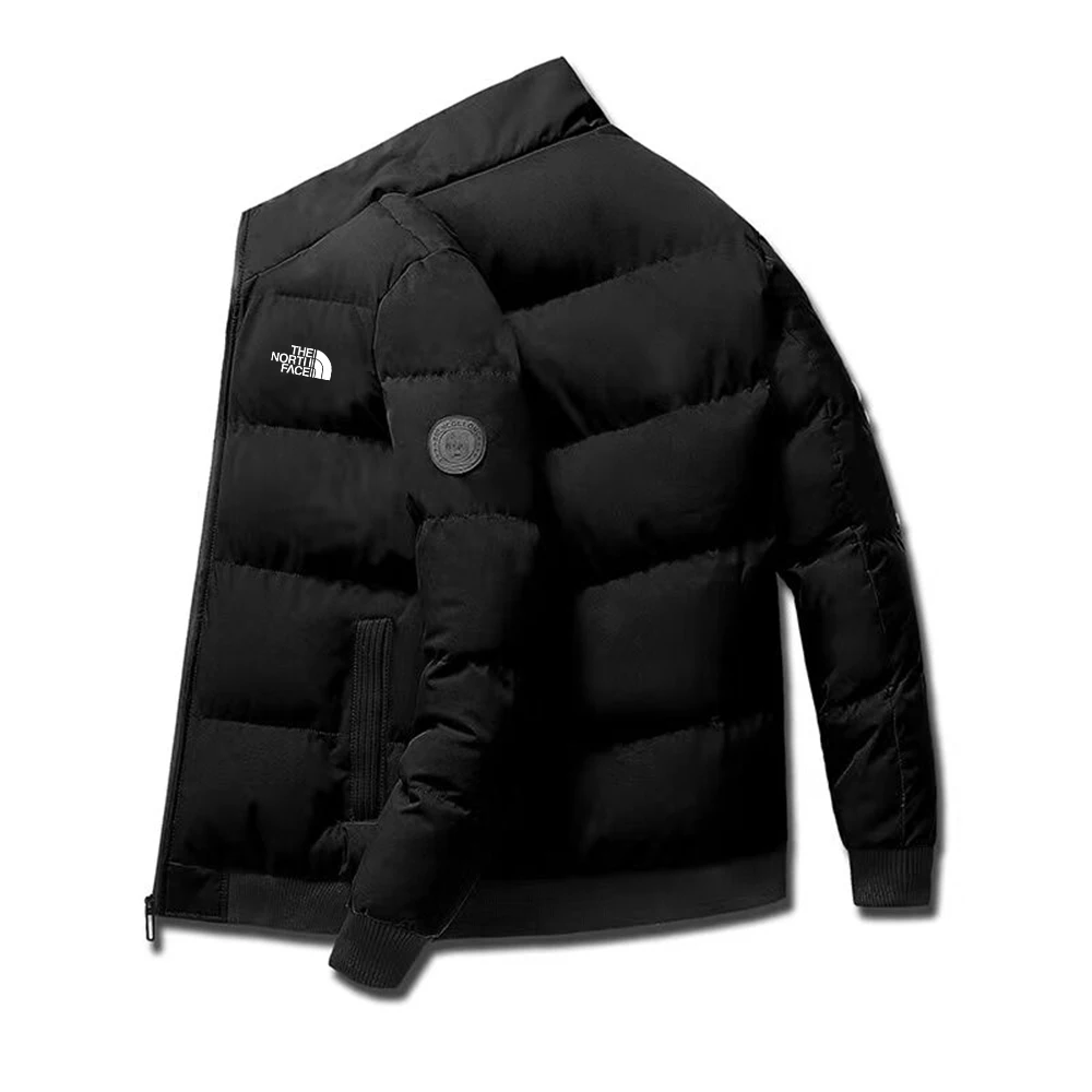 Autumn and winter season thick cotton jacket with lining short jacket with lining cotton men's collarless casual
