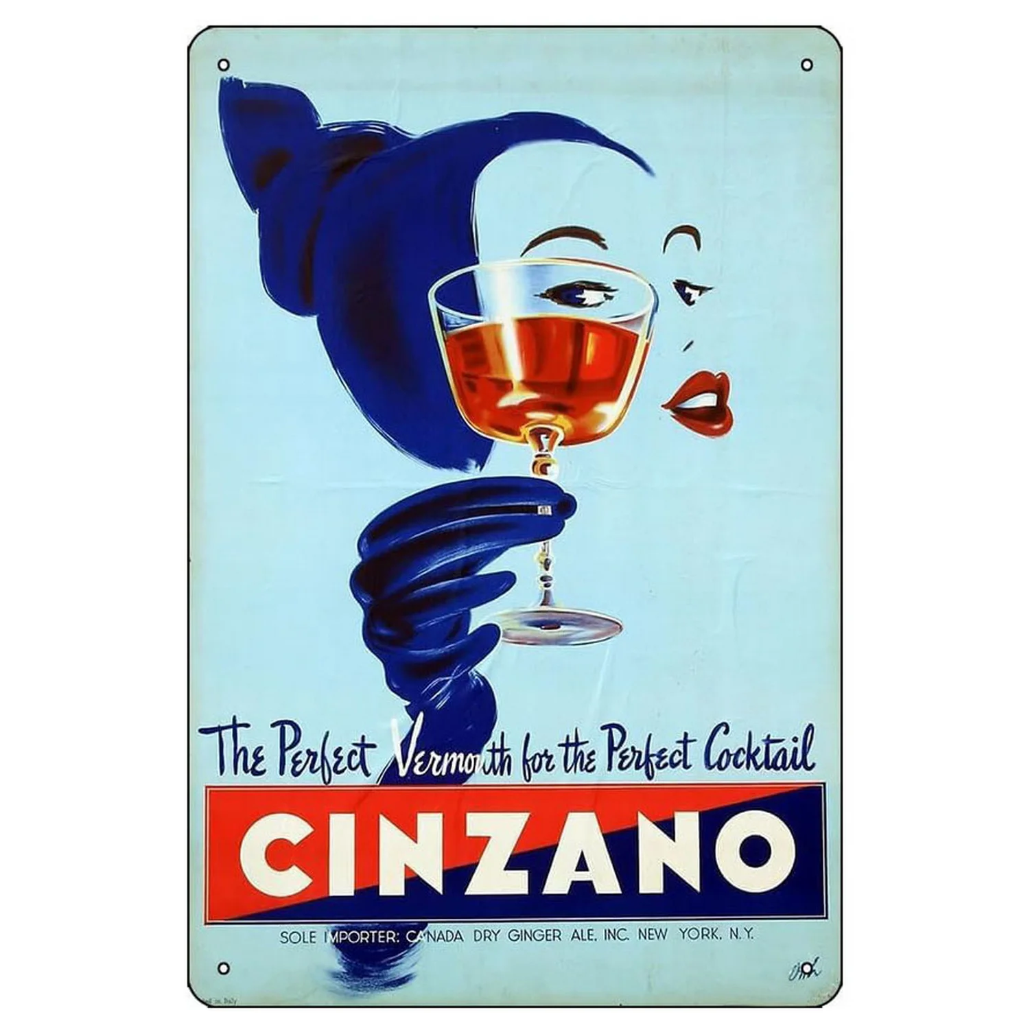 Targa In Lamiera Vintage 20x30 Cm Con Ricetta Del Cocktail Margarita - Poster Retrò Per Decorazione Parete Bar, Cucina, Garage, Man Cave