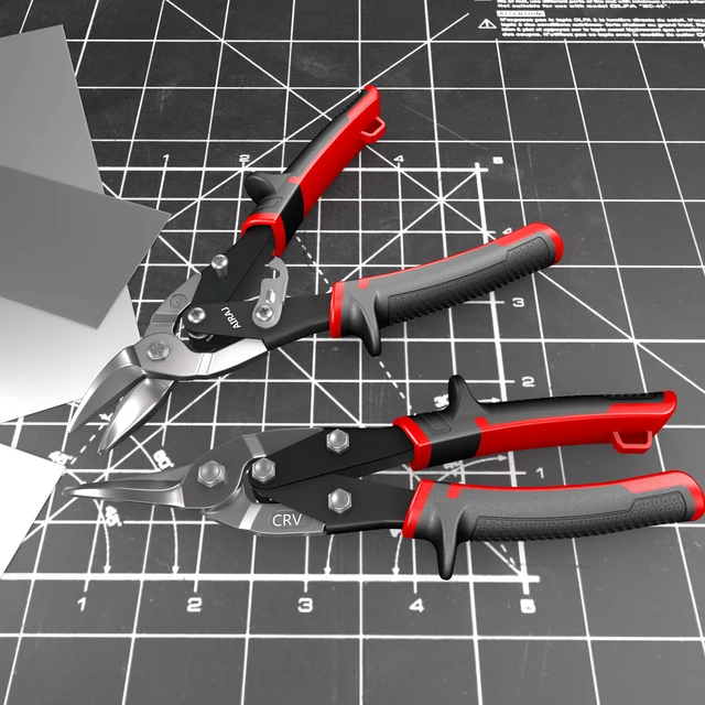 AIRAJ 항공 가위 - 다방향 가위로 주석 절단부터 금속 시트 절단까지 가능한 산업용 전문 수공구