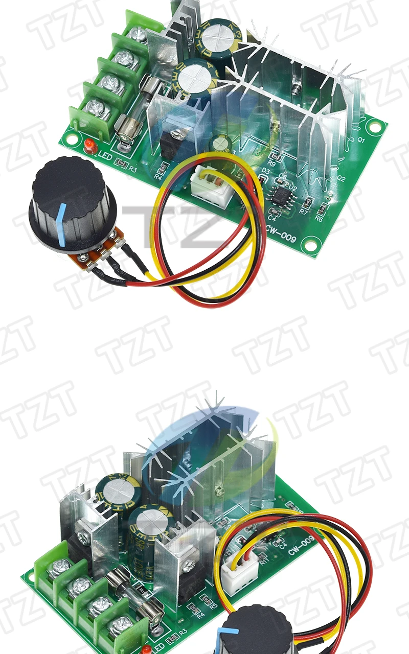 GREATZT DC 10-60V Motorgeschwindigkeitsregler PWM Motorgeschwindigkeitsregler-Schalter 20A Stromregler Hochleistungs-Antriebsmodul – Detail 5