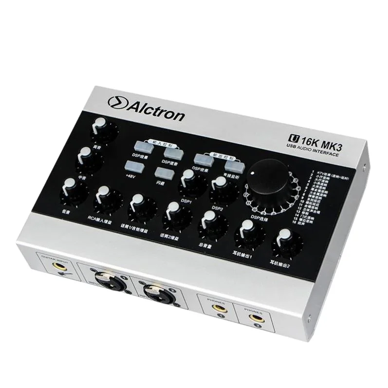 Alctron U16K MK3 High Quality New Best Studio Usb Interface Sound Card Recording for home and studio live broadcast