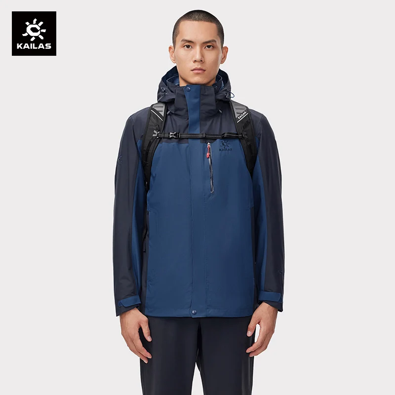 KAILAS 3 In 1 Down Jacket for Men Autumn/Winter Solid Warm Hiking Camping Skiing Windbreaker Outdoor Windproof Jackets KG110383 down jackets