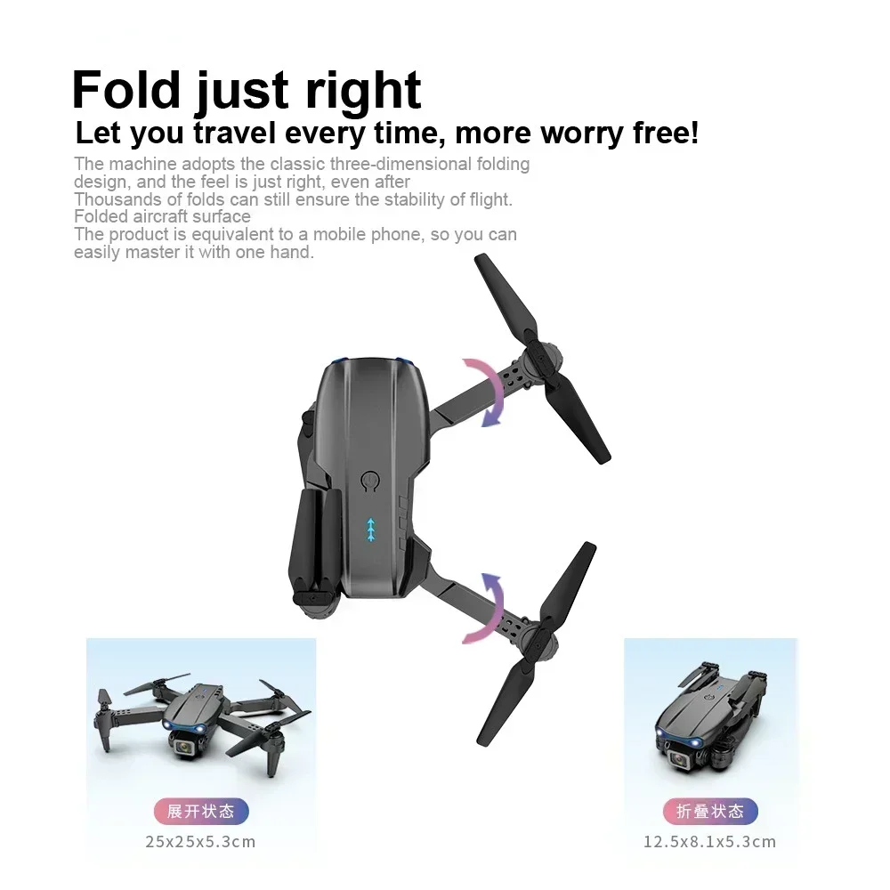 Description Picture 6 of itemE99MAX cross-border brushless drone HD aerial dual camera optical flow positioning folding remote control aircraft