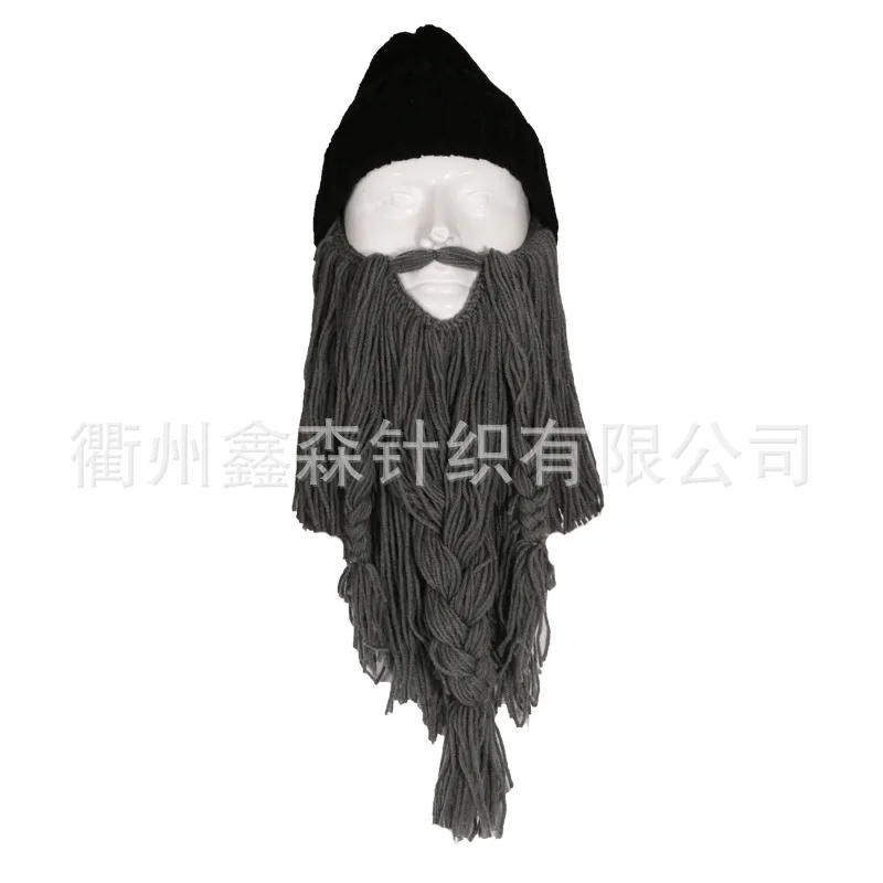 Langer Bart Wikinger bohne kreative Persönlichkeit Party Hut großer Bart lustiger Hut fantastischer Herbst und Winter Halloween Prop Hut – Detail 17