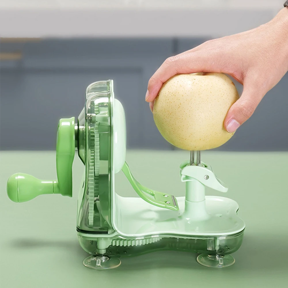 2 in 1 Apple Peeler Hand Crank Fruit Peeler Apple Peeler Cutter Slicer