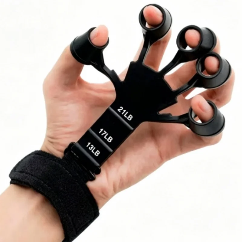 Compact Five-Prong Hand Grip Exerciser for Enhanced Flexibility and Strength Training