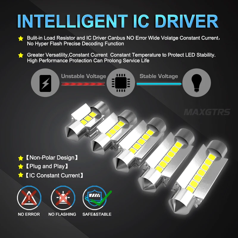ĵ ڵ  , ׸  ,  ,  12V, 2x ǰ 3030 Ĩ, C5W, C10W, LED 31mm, 36mm, 39mm, 41mm