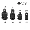 4pcs 1/4 3/8 1/2 Drive Socket Adapter Converter Reducer Drive Air Impact  Socket Wrench Adapter Repair Hand Tool Ratchet Wrench 1