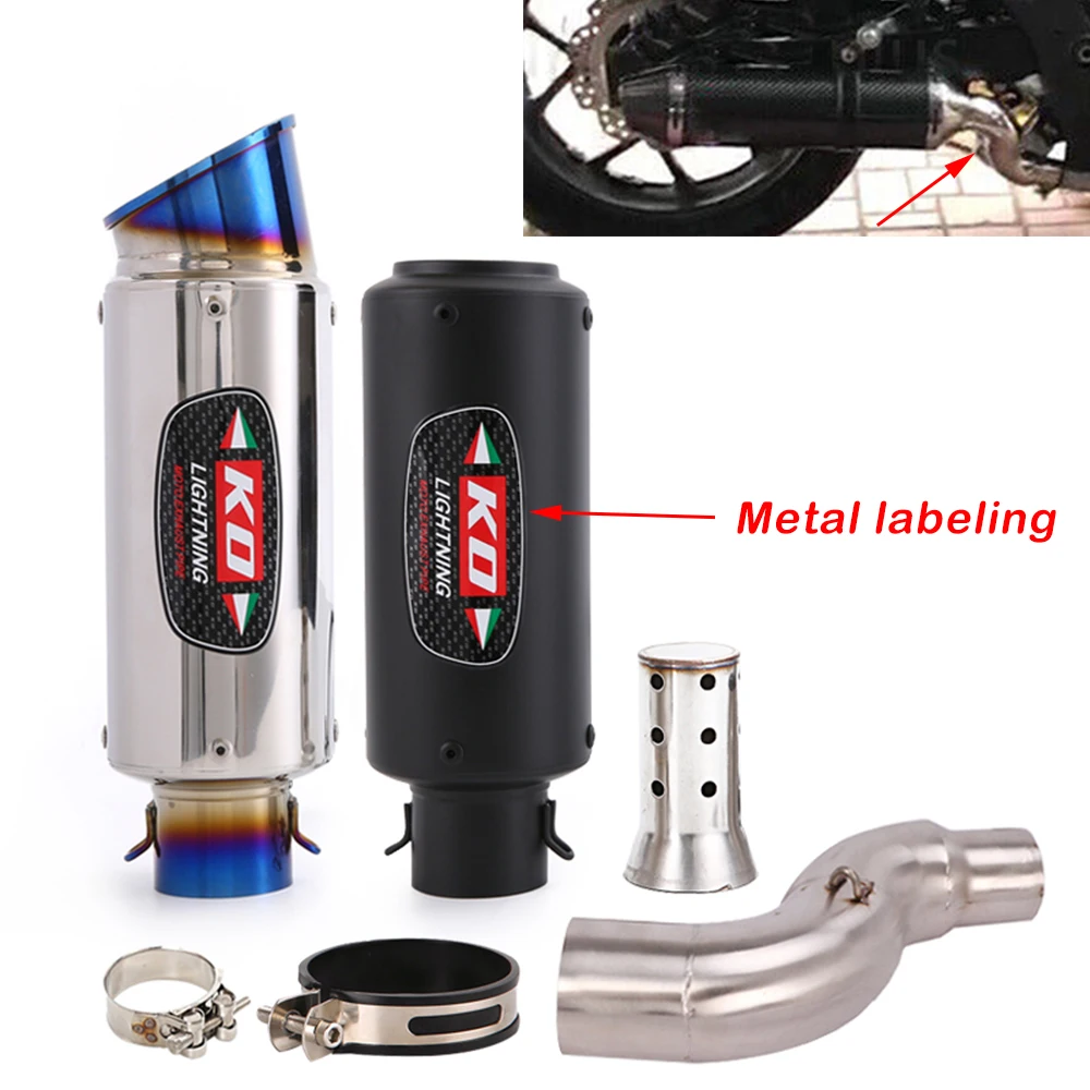 Exhaust Pipe FOR HONDA CTX700 All Year Motorcycle Escape Muffler Mid Link Pipe Slip On With DB Killer Stainless Steel Carbon - Image 2