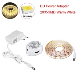 Under Cabinet Motion Sensor LED Strip Light with Power Adapter - 1m (EU PLUG Warm white)