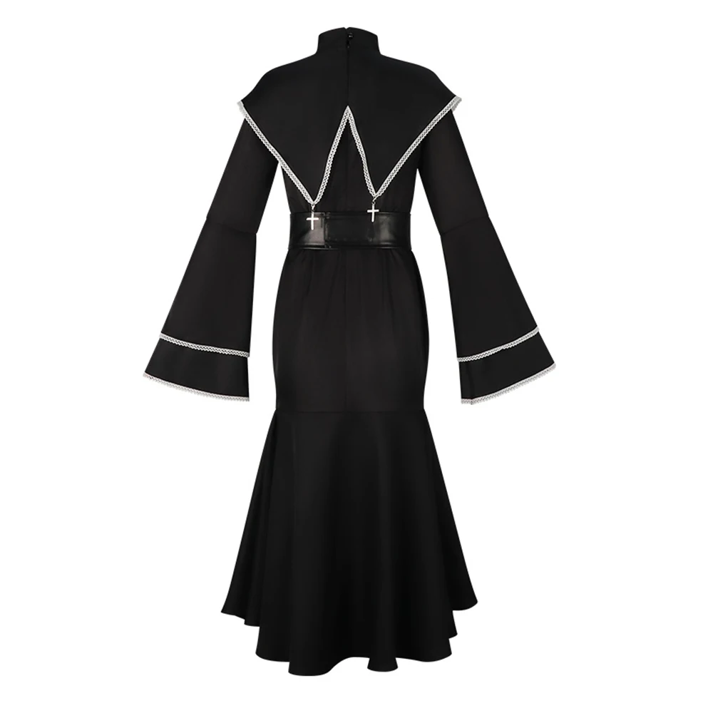 Project Sekai: SHINONOME ENA And AKIYAMA MIZUKI And YOISAKI KANADE And Asahina Mafuyu | Black Nun Habit Costume Cosplay 36 Generic Nun Habit Costume for Cosplay Events