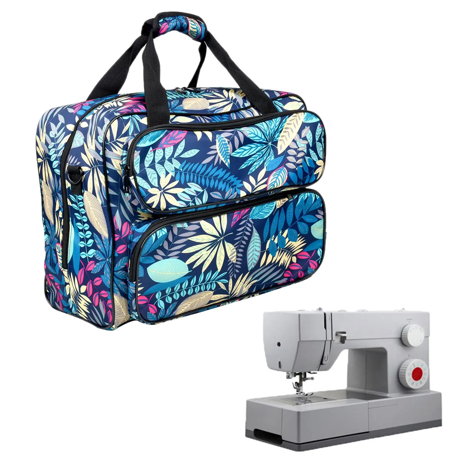Sewing Machine Carrying Case With Multiple Storage Pockets, Universal Tote Bag With Shoulder