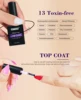 FZANEST HEMA TPO Free High Durability Strong Top and Base Coat Shiny Crystal NO Wipe High Shine Power Chrome Top Gel Finish 6