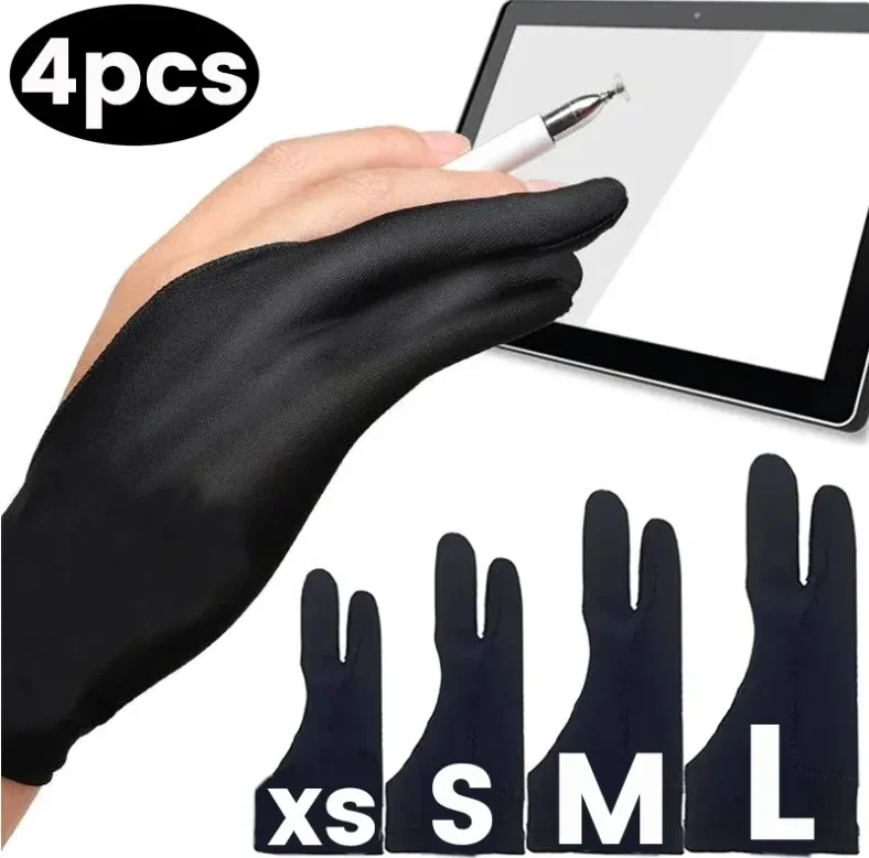 

Two-Fingers Anti-touch Gloves for Tablet Drawing Anti Accidental Contact Gloves Anti-Fouling IPad Screen Board Accessories