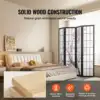 Room Divider, 4 Panel Japanese Room Divider Screen, Wood Folding Privacy Screen Indoor 3