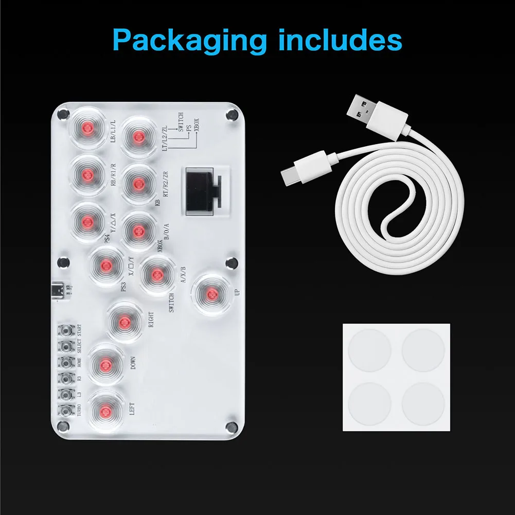 Leverless Arcade Stick Controller for PS4 PS3 Switch PC