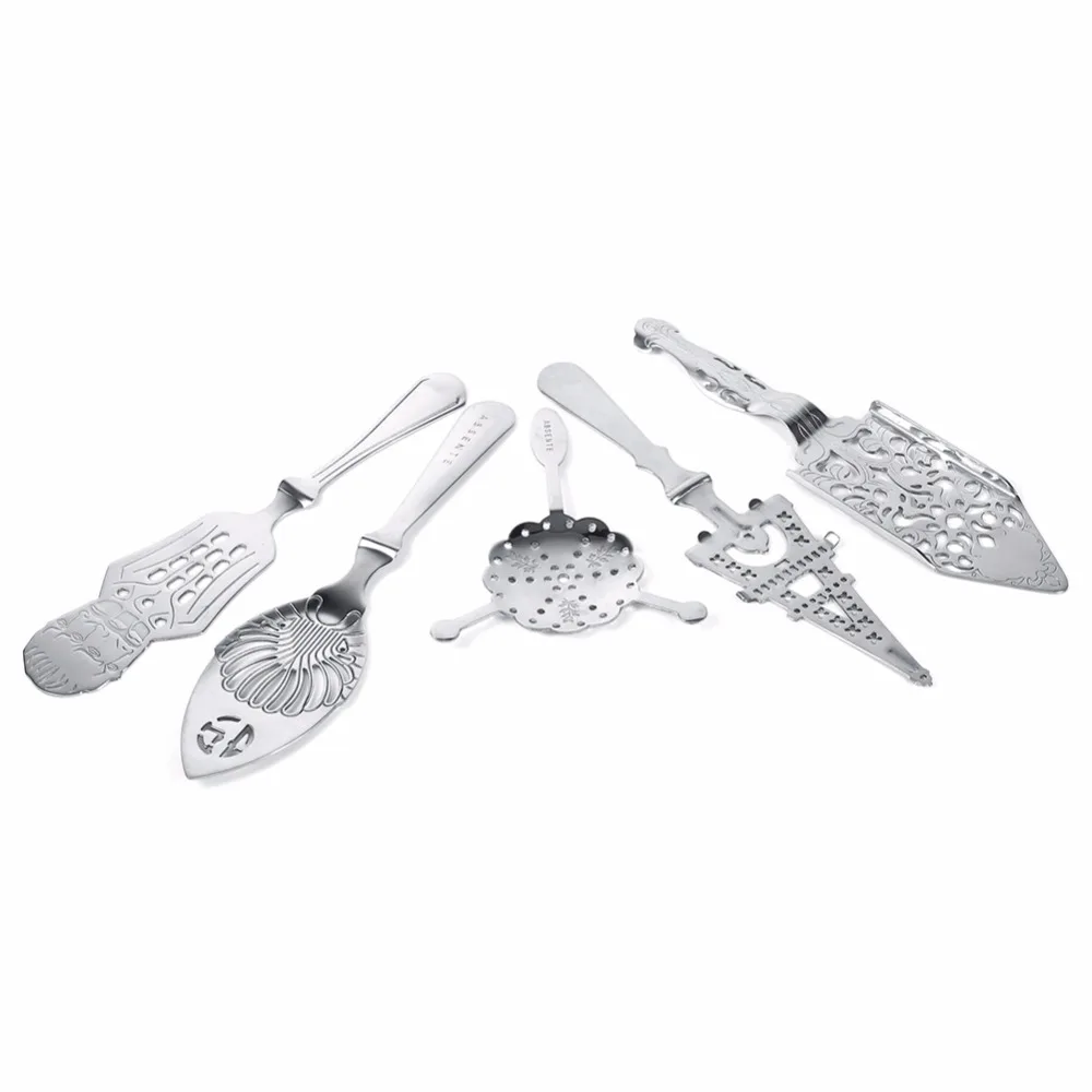 Absinthe Spoons Wire Mixed Strainer Cocktail Shaker Drinking Colander Filter Stainless Steel Wormwood Spoon Accessories cocktail spoon,cocktail stirrers
