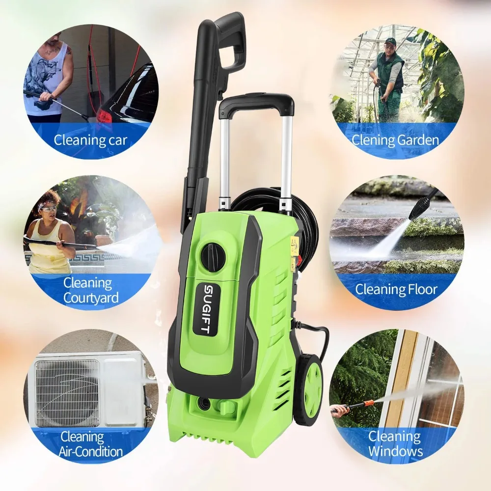 

Electric Pressure Washer 1800W 15 Lbs Green