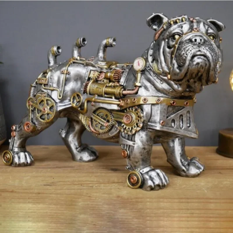 

Mechanical Punk Dog Resin Crafts Desktop Window Decorative Ornaments