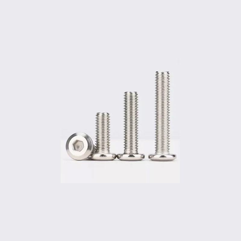 M2 M2.5 M3 M4 M5 Chamfered hexagon socket head cap screws round heads furniture large flat head bolts 304 stainless steel