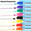 8Pcs Waterproof Permanent Color Fabric Textile Marker Pen For T Shirt Shoes Clothes Wood Stone DIY Art Graffiti Drawing Painting 4