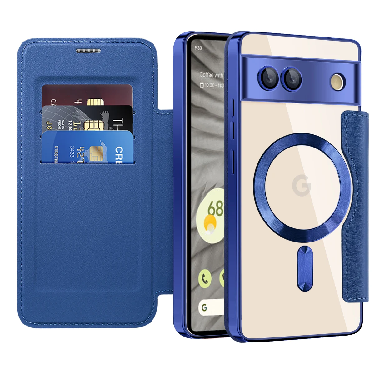 Electroplated Luxury Flip Leather Case with MagSafe Wireless Charging Protection