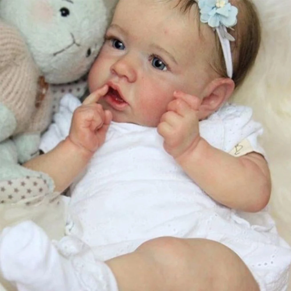 

22 Inch Saskia Reborn Doll Handmade Detail Painted Full Silicone /Cloth Body Bebe Newborn Doll reallista Reborn Baby