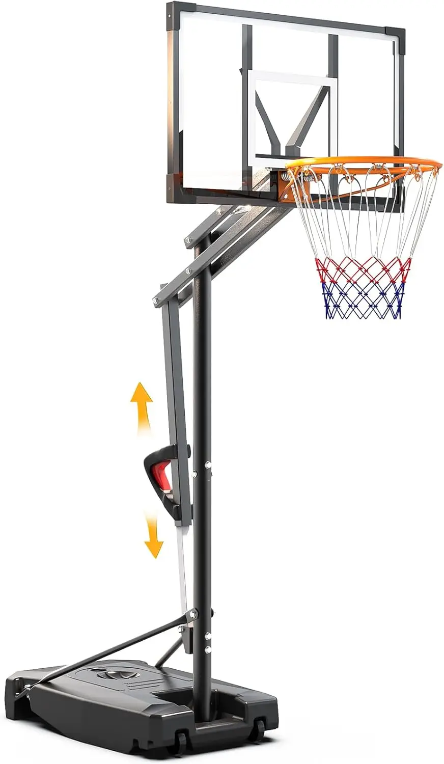 8.5ft Adjustable Portable Basketball Hoop with HDPE Backboard & Wheels for Kids/Teens/Adults