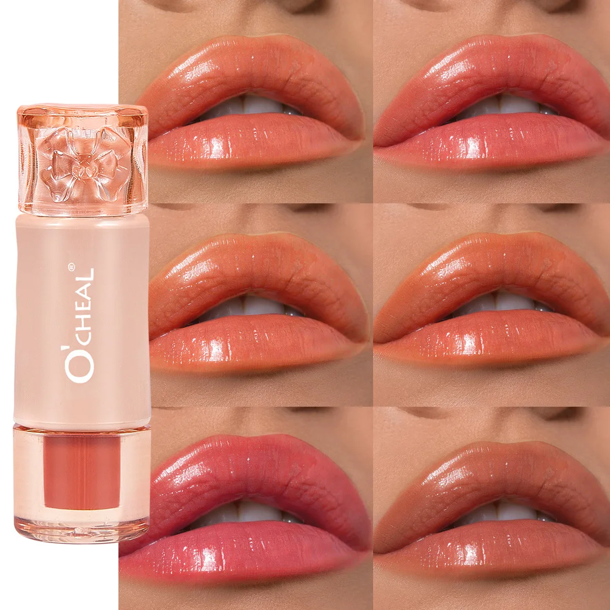 OCHEAL Cross Border Velvet Mirror Matte Lip Gloss Lipstick Moisturizes and Nourishes not easy to stick to cup white lip gloss